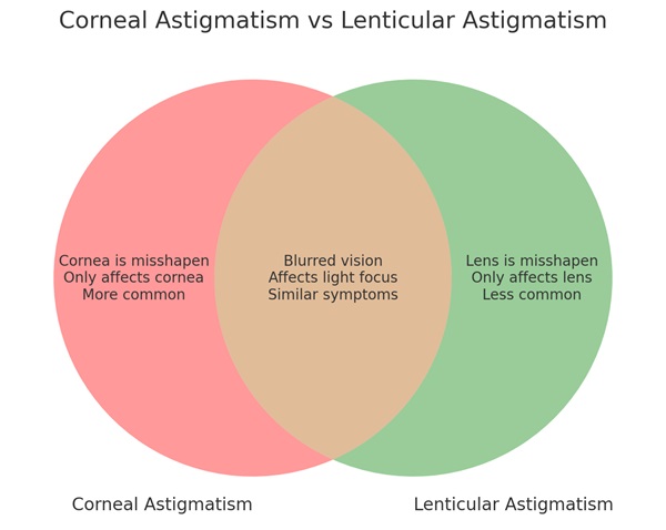 Venn diagram corneal lenticular astigmatism